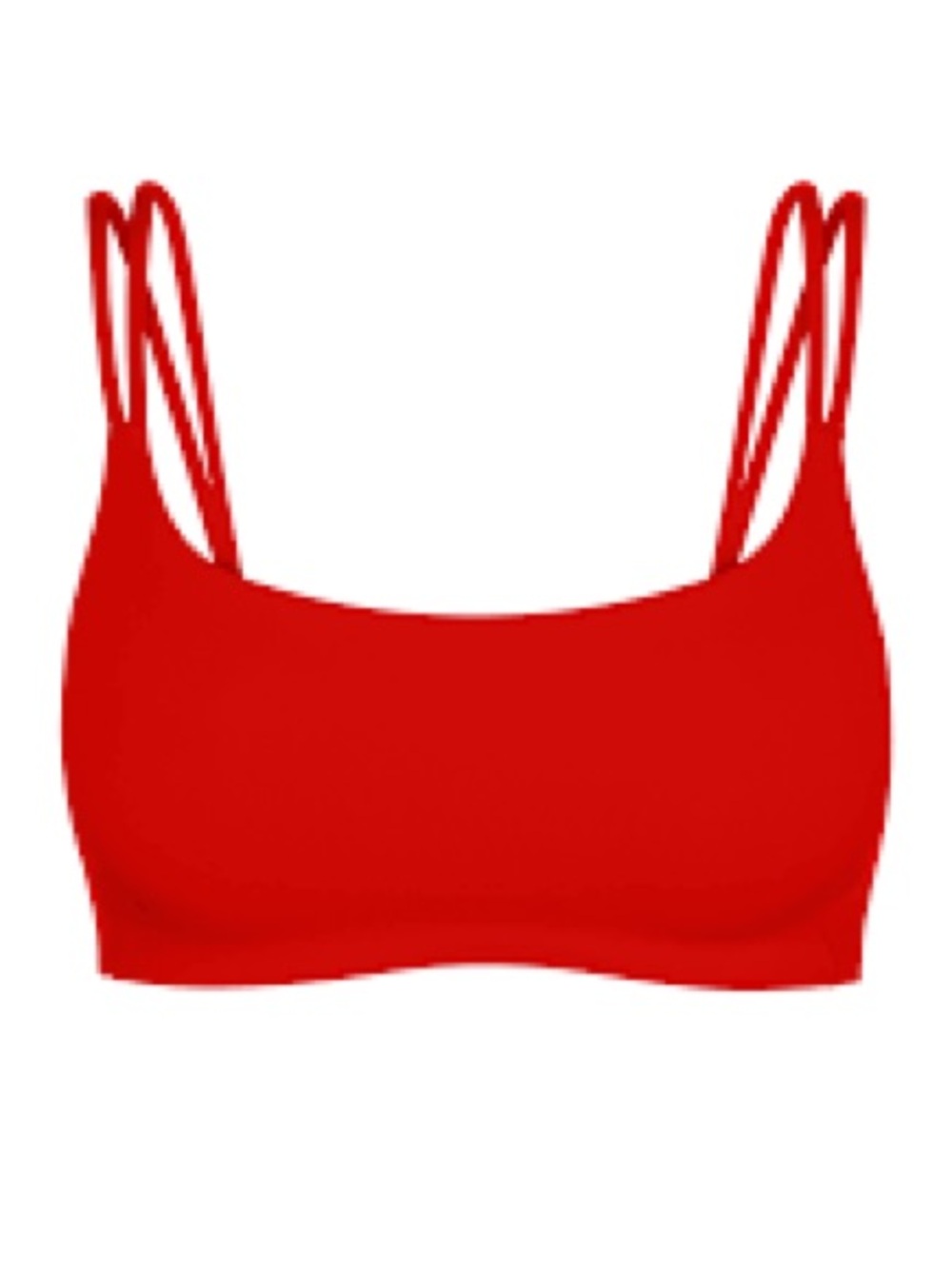 Left On Friday Red Double-Strap Bikini Top